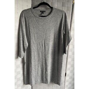 Eileen Fisher Women's Petite Small 3/4 Sleeve Sweater Gray Split Sides Tunic